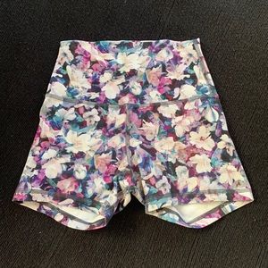 Lululemon floral spandex shorts